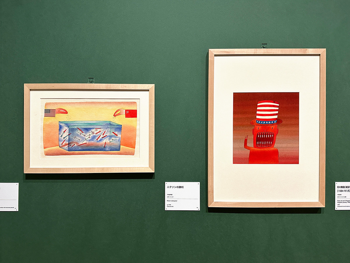 東京ステーションギャラリー「空想旅行案内人 ジャン＝ミッシェル・フォロン」会場より　第2章「なにが聴こえる？」