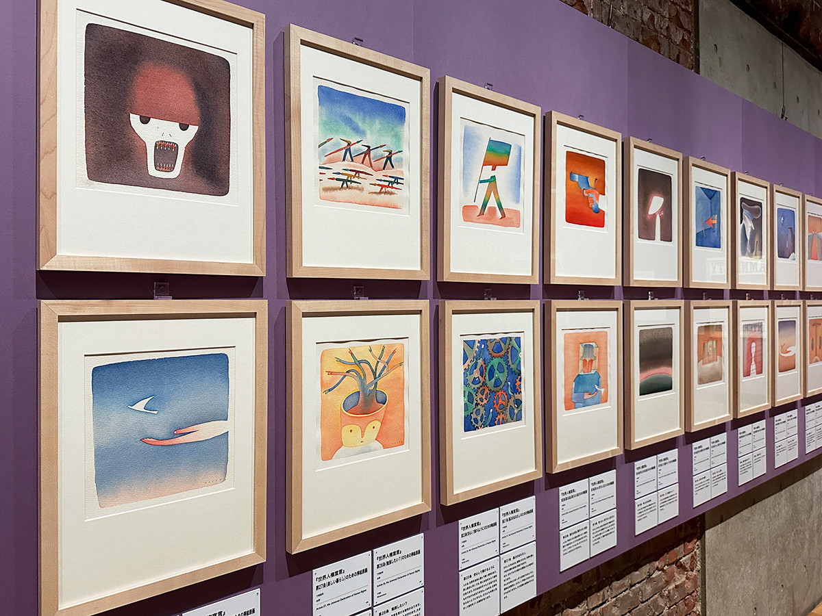 東京ステーションギャラリー「空想旅行案内人 ジャン＝ミッシェル・フォロン」会場より　第3章「なにを話そう？」