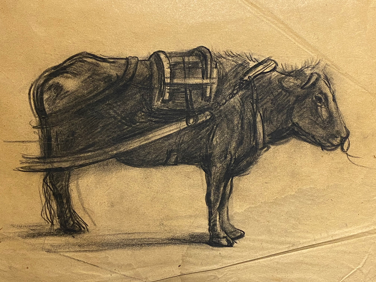 《牛（木炭）》