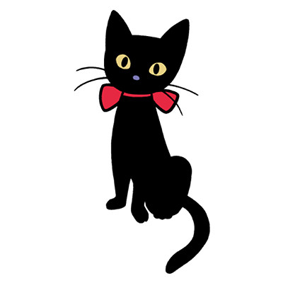 お庭番ねこ「黑の助」（夢二郷土美術館）