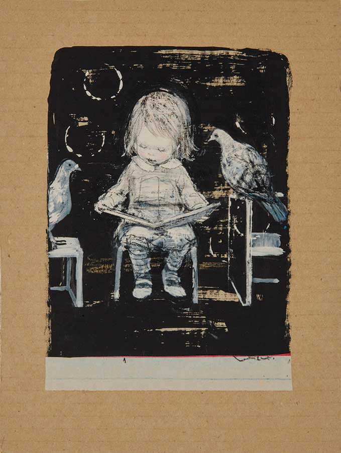 【真作】絵画　酒井三良　日本画　菱の沼　箱・黄袋入　A166 みみをすますように 酒井駒子 展 | 見どころ・チケット・口コミ