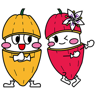 カカオくん　ショコラちゃん（新潟県立植物園）