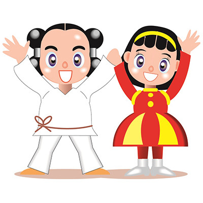 古代くん、未来ちゃん（王塚装飾古墳館）