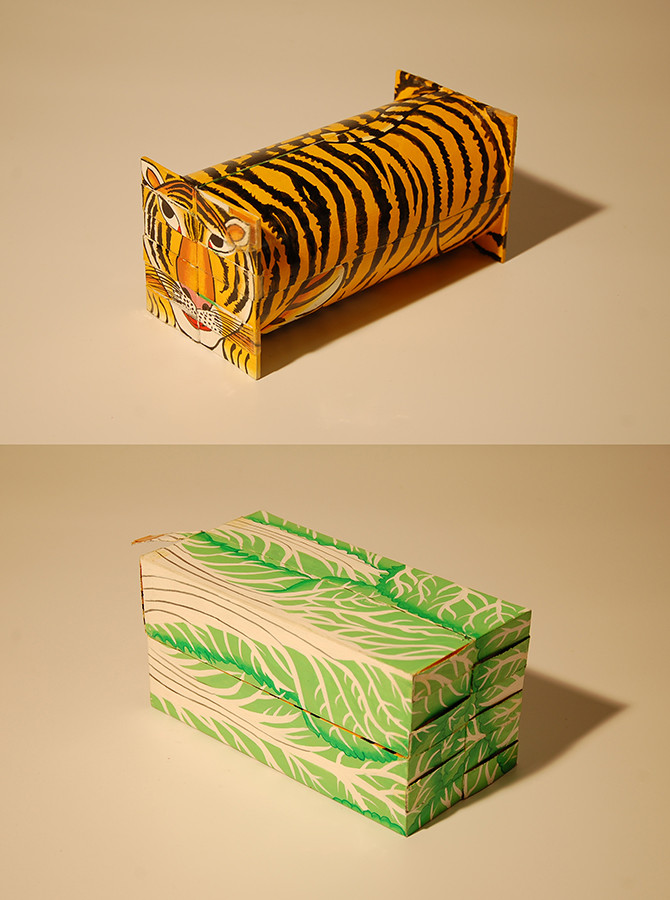 《おびからくり「虎から白菜」》　