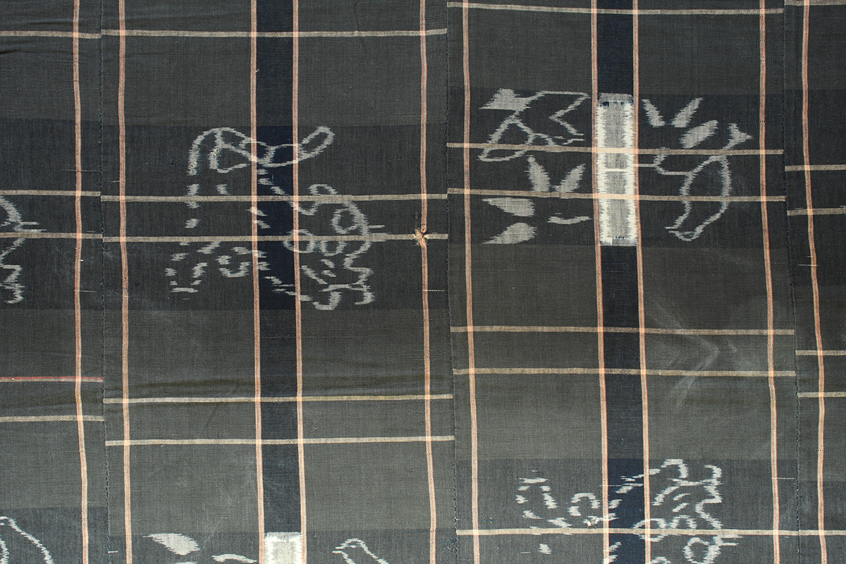 《倉吉絣　竹に虎文》　