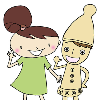 しょびーちゃん、ふでぞう（ふくやま書道美術館）