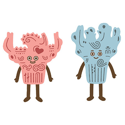 じょうもんじゃもん（かえんどきクンとおうかんクン）（新潟県立歴史博物館）