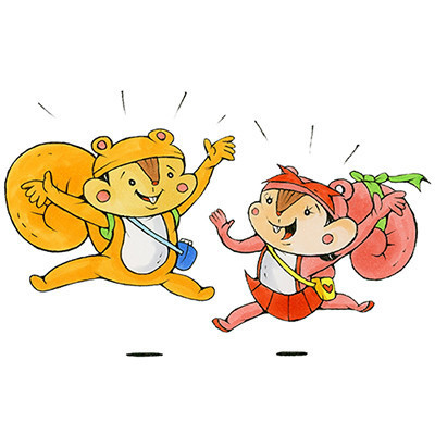 ことくん・らんちゃん（町田市民文学館 ことばらんど）