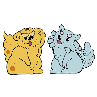 シシカゲ＆おコマ（福井県立一乗谷朝倉氏遺跡博物館）