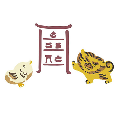 ピヨちゃん＆ししぞう（鎌倉彫資料館）