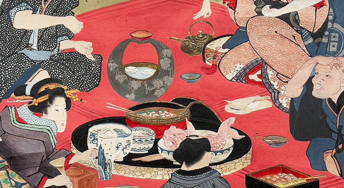 チョンマゲが愛したサラメシは？ ― 太田記念美術館「江戸メシ」（レポート）