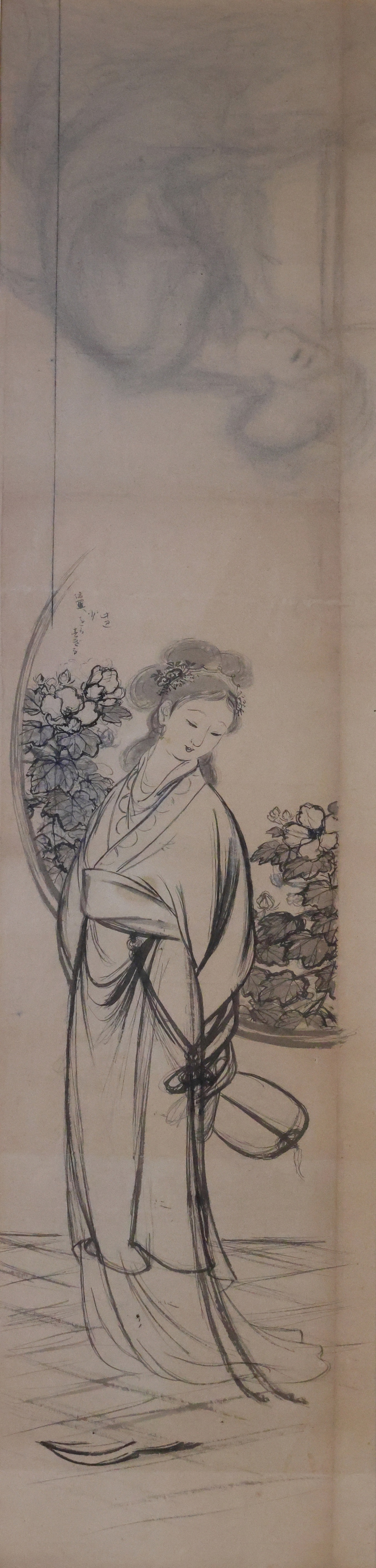 上村松園《唐美人（下絵）》　松伯美術館管理