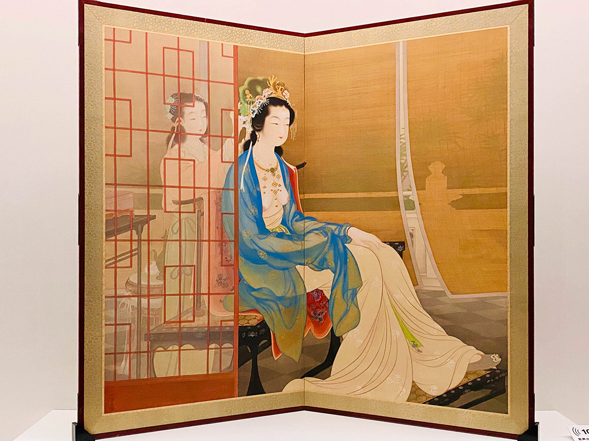 大阪中之島美術館「生誕150年記念 上村松園」会場より　《楊貴妃》1922年　松伯美術館【前期展示：5/11まで】