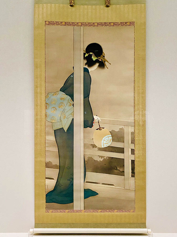 大阪中之島美術館「生誕150年記念 上村松園」会場より　《待月》1926年　京都市美術館【前期展示：5/11まで】