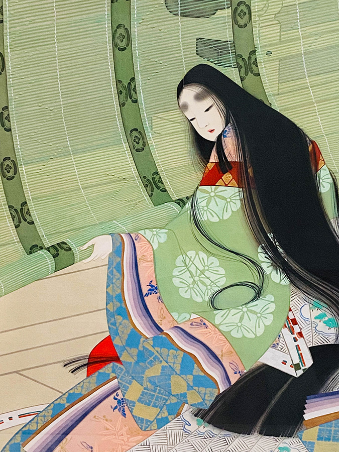 大阪中之島美術館「生誕150年記念 上村松園」会場より　《清少納言（部分）》1917-18年頃【前期展示：5/11まで】