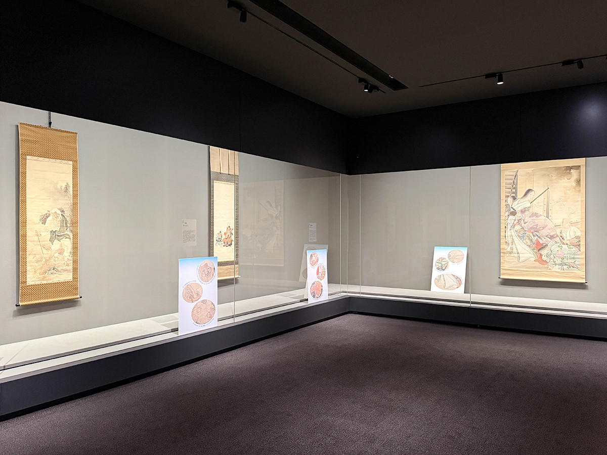 泉屋博古館東京「ライトアップ木島櫻谷Ⅱ―おうこくの線をさがしに」会場より 第2章「息づかい、感情、存在感…、櫻谷の線は語る。」