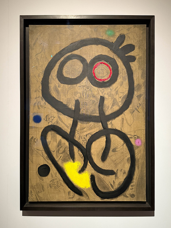 東京都美術館「ミロ展」会場より　《自画像》1937-60年　ジュアン・ミロ財団、バルセロナ（寄託）