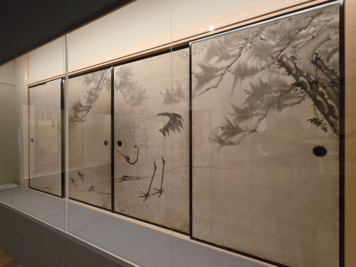 《鹿苑寺大書院障壁画 二之間 松鶴図》伊藤若冲筆 江戸時代 宝暦９年（1759年） 鹿苑寺蔵