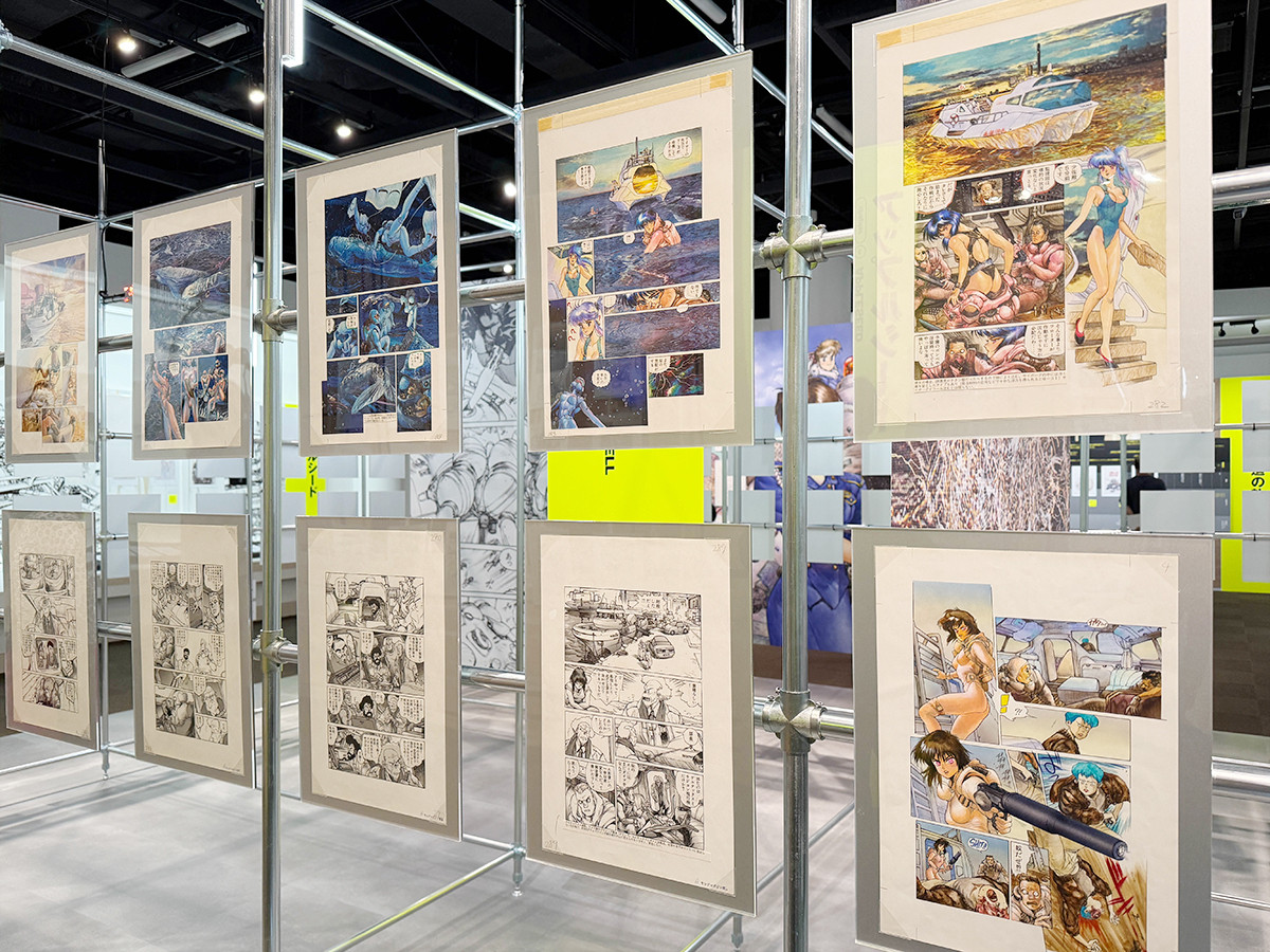 世田谷文学館「士郎正宗の世界展~『攻殻機動隊』と創造の軌跡~」会場より 「攻殻機動隊 THE GHOST IN THE SHELL」