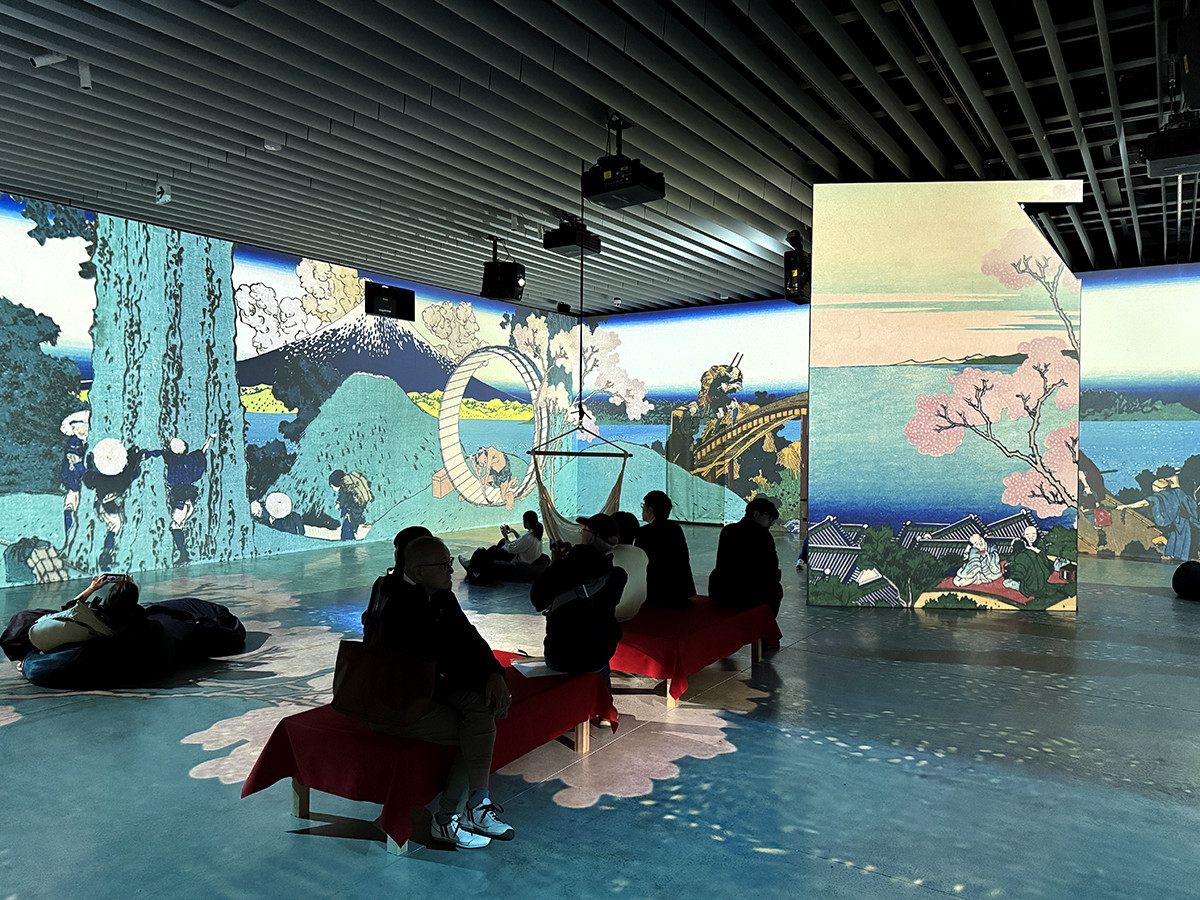 角川武蔵野ミュージアム「時を超えたジャポニズム　体感型デジタルアート劇場　浮世絵 RE:BORN　江戸の魂、覚醒する。」