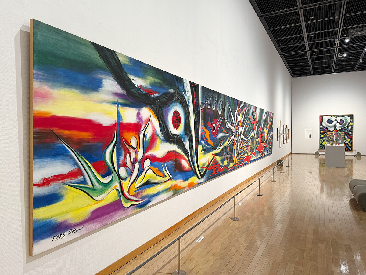 川崎市岡本太郎美術館「岡本太郎と太陽の塔―万国博に賭けたもの」会場より　第3章「万国博前夜一『明日の神話』と『太陽の塔』」