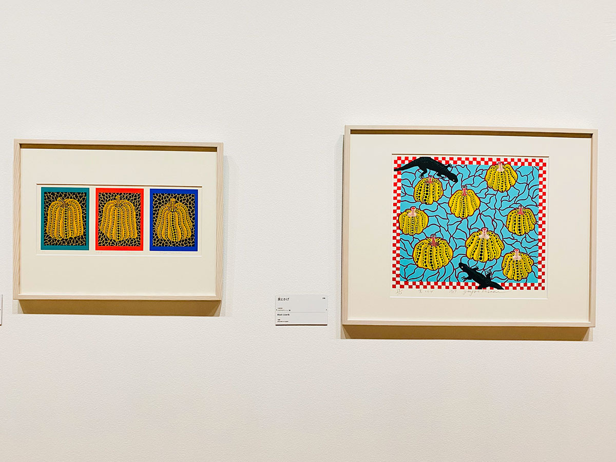 左から≪かぼちゃ≫ 1991年、≪黒とかげ≫ 1989年