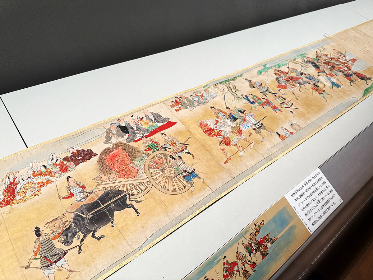 サントリー美術館「酒吞童子ビギンズ」会場より　《酒呑童子絵巻》（部分）伝狩野孝信　三巻のうち下巻　江戸時代 17世紀　東京国立博物館［通期展示、会期中場面替］