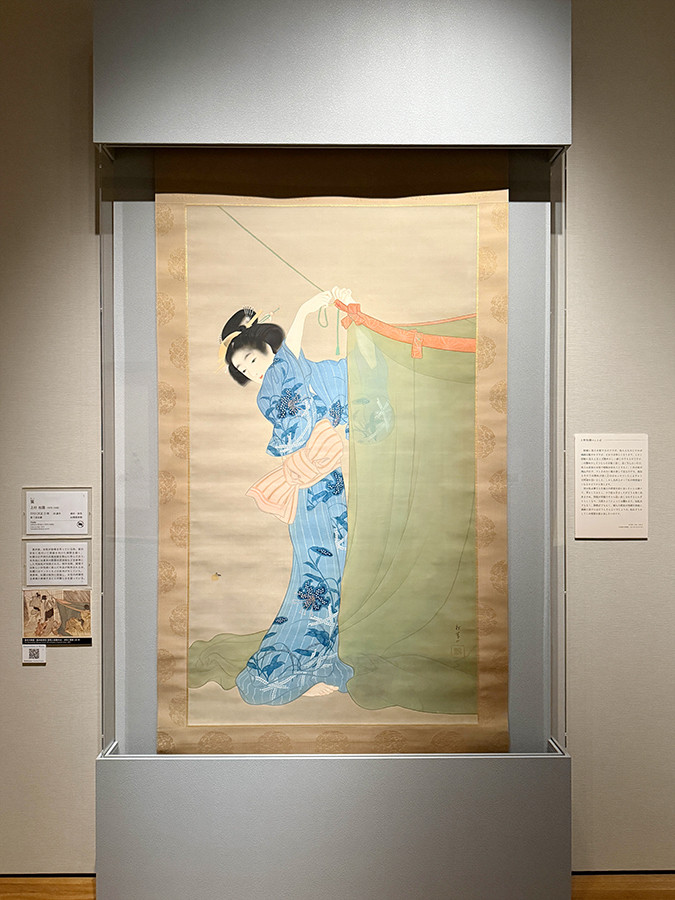 山種美術館　特別展「生誕150年記念 上村松園と麗しき女性たち」会場より　上村松園《蛍》1913（大正2）年　第7回文展　山種美術館