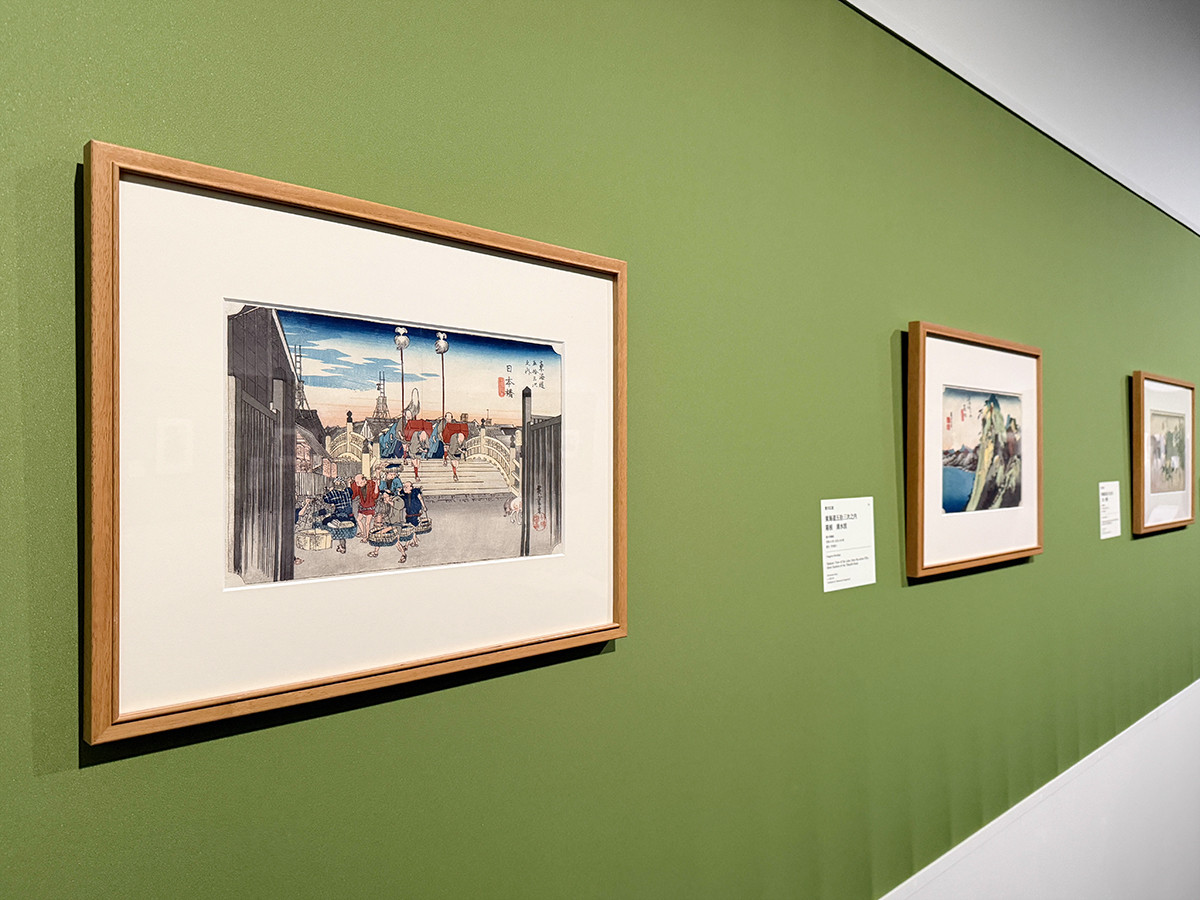 上野の森美術館「五大浮世絵師展―歌麿 写楽 北斎 広重 国芳」会場より　第4章「歌川広重 ― 雨・月・雪の江戸」