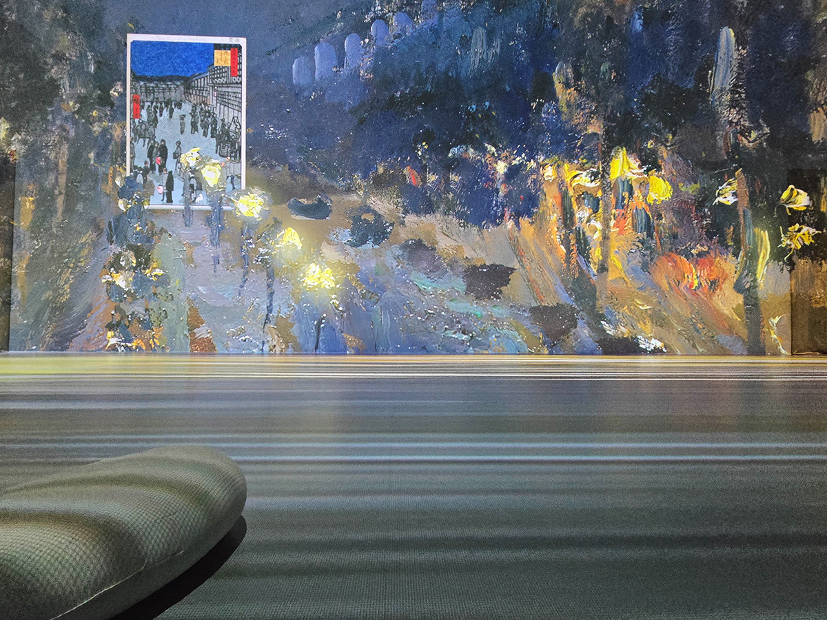 堂島リバーフォーラム「Immersive Museum OSAKA 2025 印象派と浮世絵」会場より 江戸やヨーロッパの町並みを時空を超えてアート没入体験