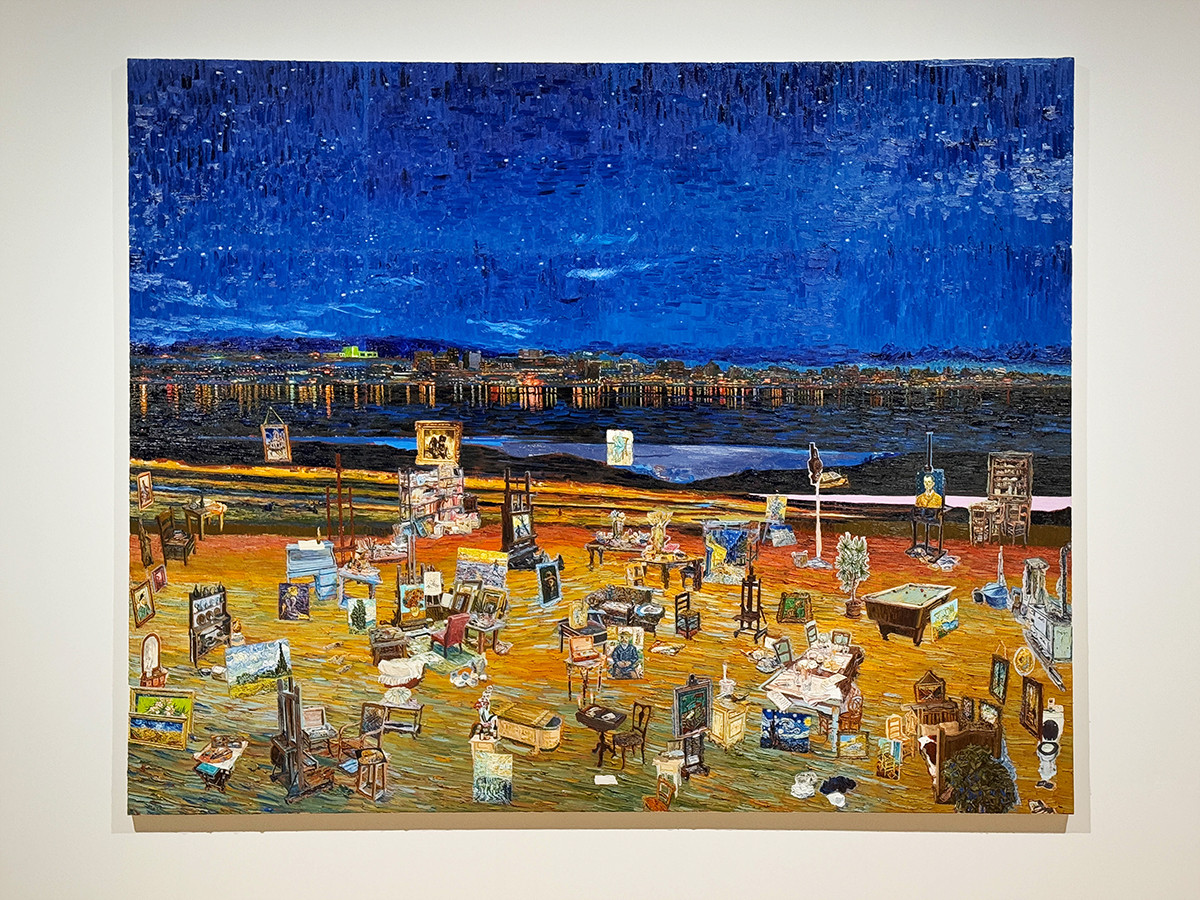 ポーラ美術館「ゴッホ・インパクト ― 生成する情熱」会場より　桑久保徹《フィンセント・ヴィレム・ファン・ゴッホのスタジオ》2015年　個人蔵