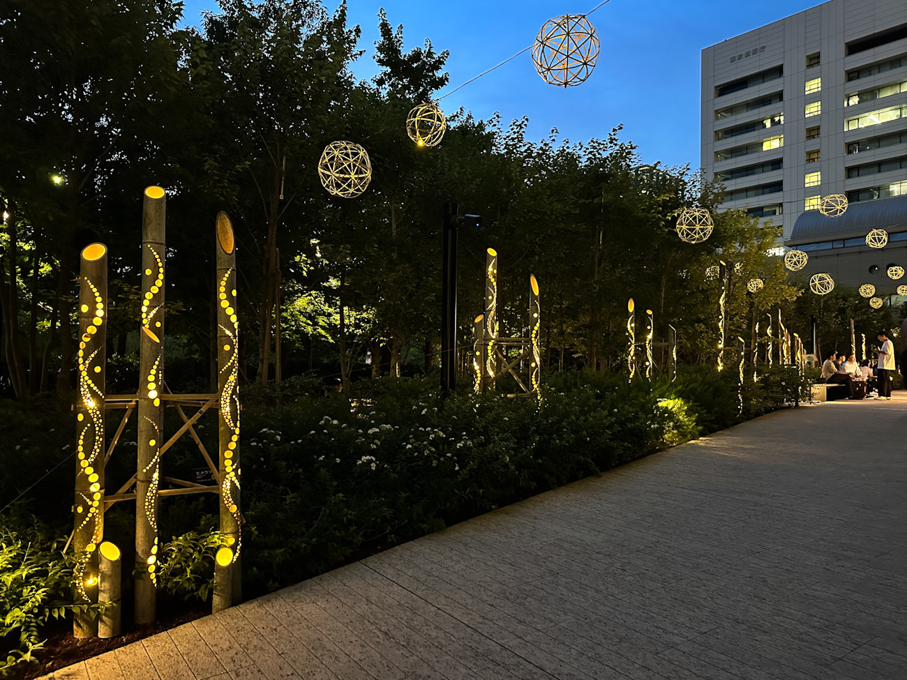 「Otemachi One 竹あかり-灯りの蕾-」会場