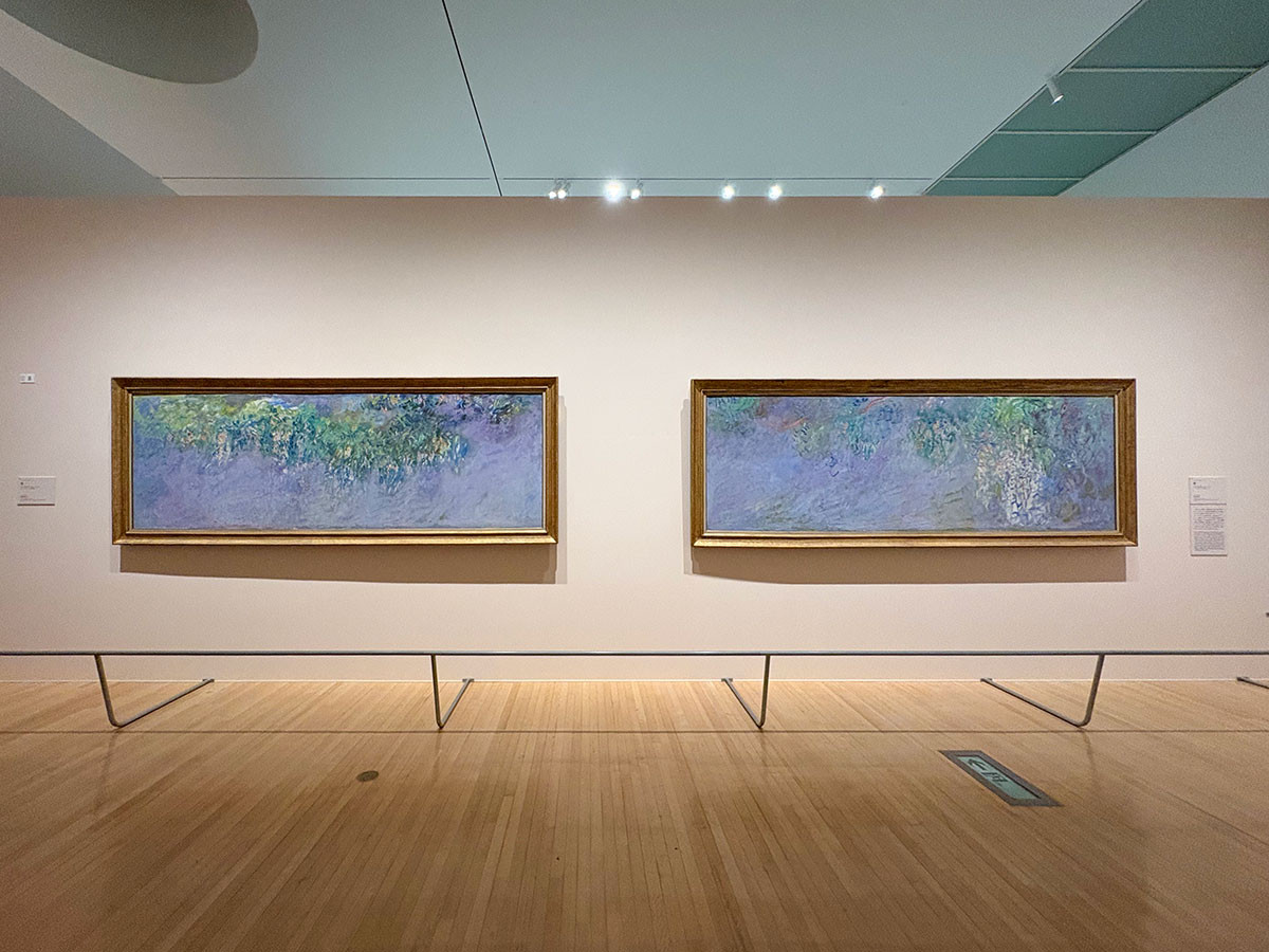 左から 《藤》1919-1920頃、《藤》1919-1920頃 どちらもマルモッタン・モネ美術館、パリ