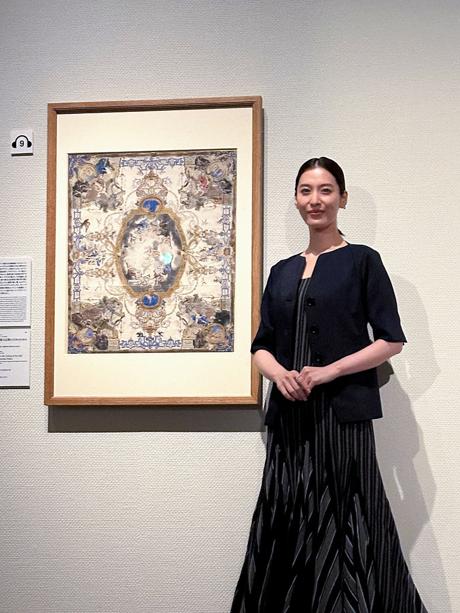 国立西洋美術館「スウェーデン国立美術館 素描コレクション展―ルネサンスからバロックまで」会場 女優の月城かなとさん