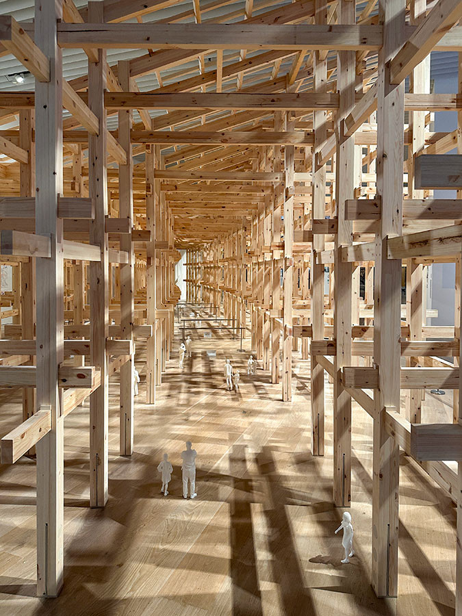 森美術館「藤本壮介の建築:原初・未来・森」会場より「5 開かれた円環」