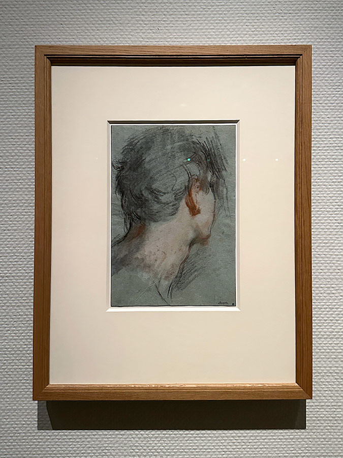 国立西洋美術館「スウェーデン国立美術館 素描コレクション展―ルネサンスからバロックまで」よりフェデリコ・バロッチ《後ろから見た男性の頭部》1612年