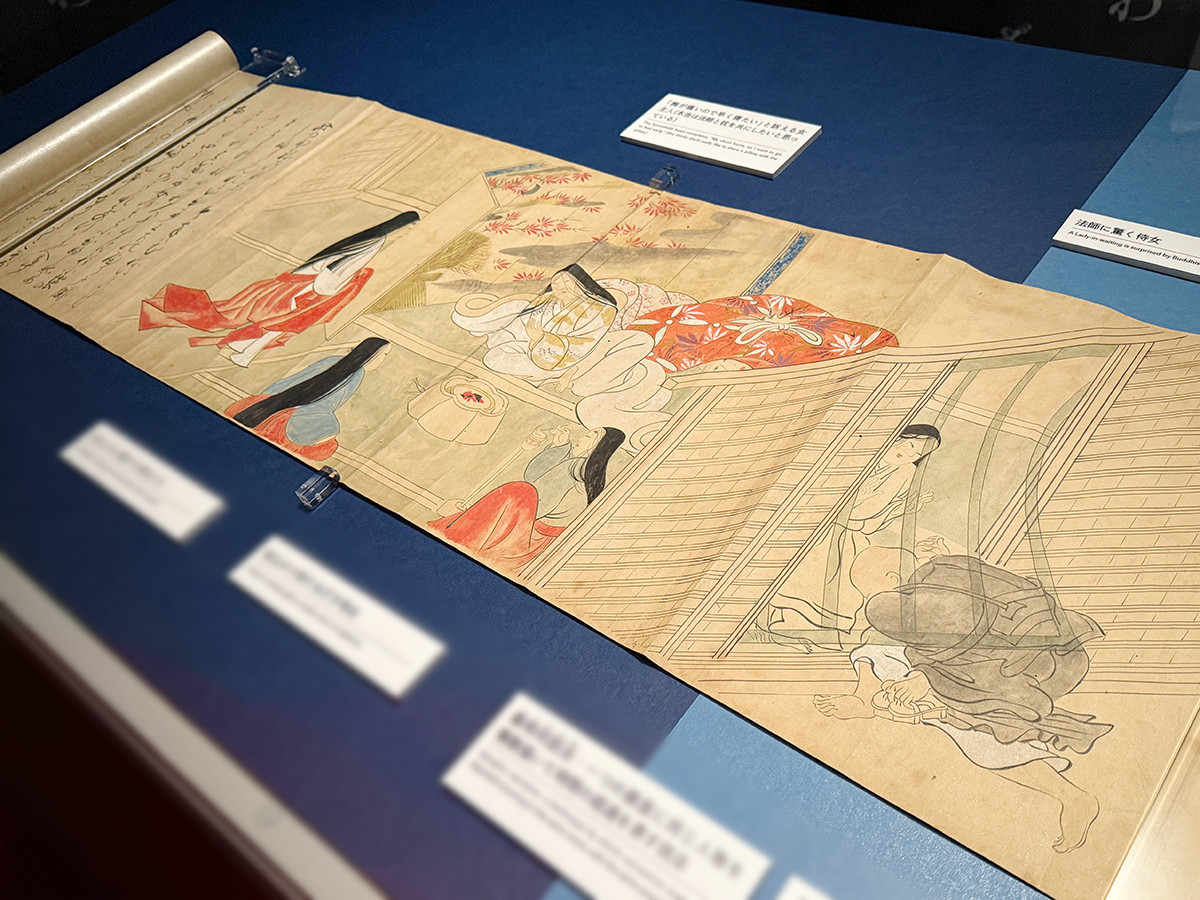 サントリー美術館「まだまだざわつく日本美術」会場より　《袋法師絵巻》（部分）一巻　江戸時代　17～18世紀［全期間展示］