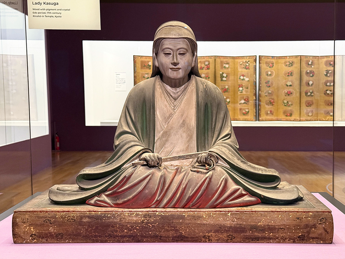 東京国立博物館 特別展「江戸☆大奥」会場より 《春日局坐像》江戸時代 17世紀 京都・麟祥院(京都市)蔵