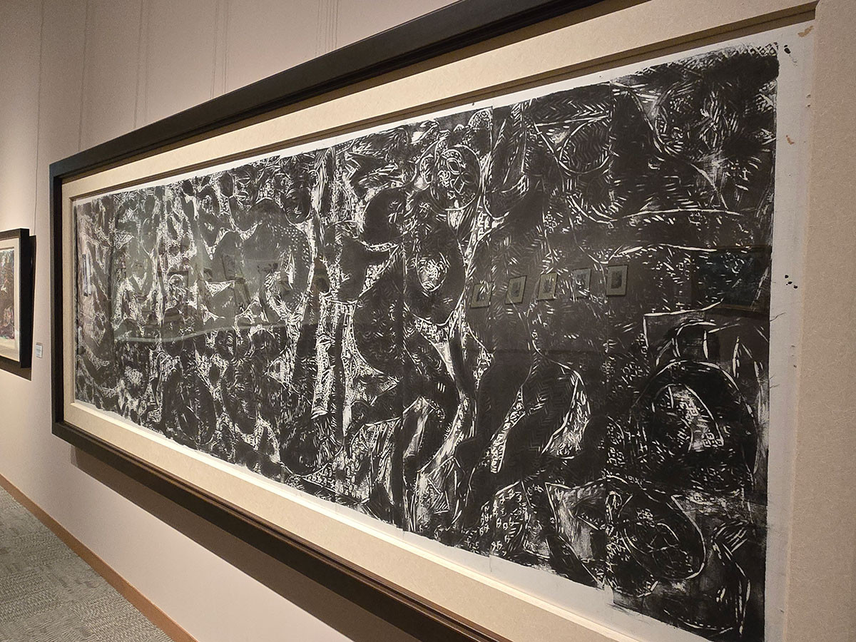 歓喜頌　1953年(昭和28年)/板画 (左の柵)