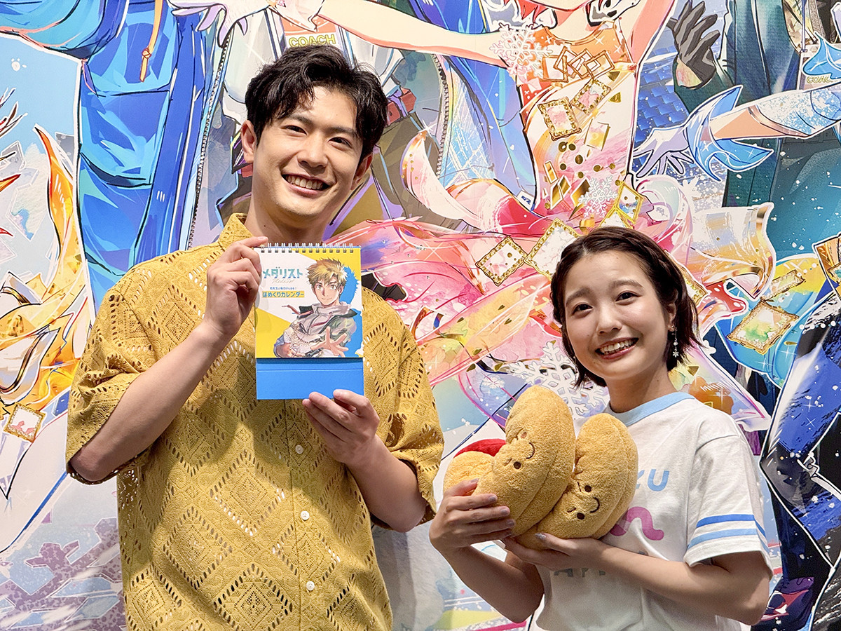 松屋銀座8階イベントスクエア「メダリスト展」会場より大塚剛央、春瀬なつみ