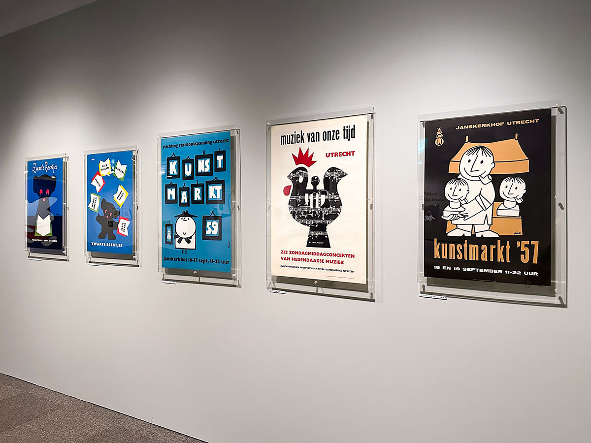 そごう美術館「誕生70周年記念 ミッフィー展」会場よりブルーナが手掛けたポスター