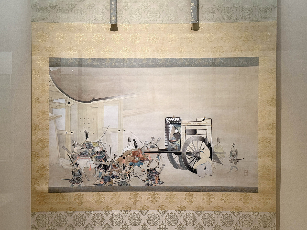 永青文庫「永青文庫 近代日本画の粋―あの猫が帰って来る!―」会場より 菱田春草《平重盛》明治27年(1894)頃 ※11月3日(月・祝)まで展示