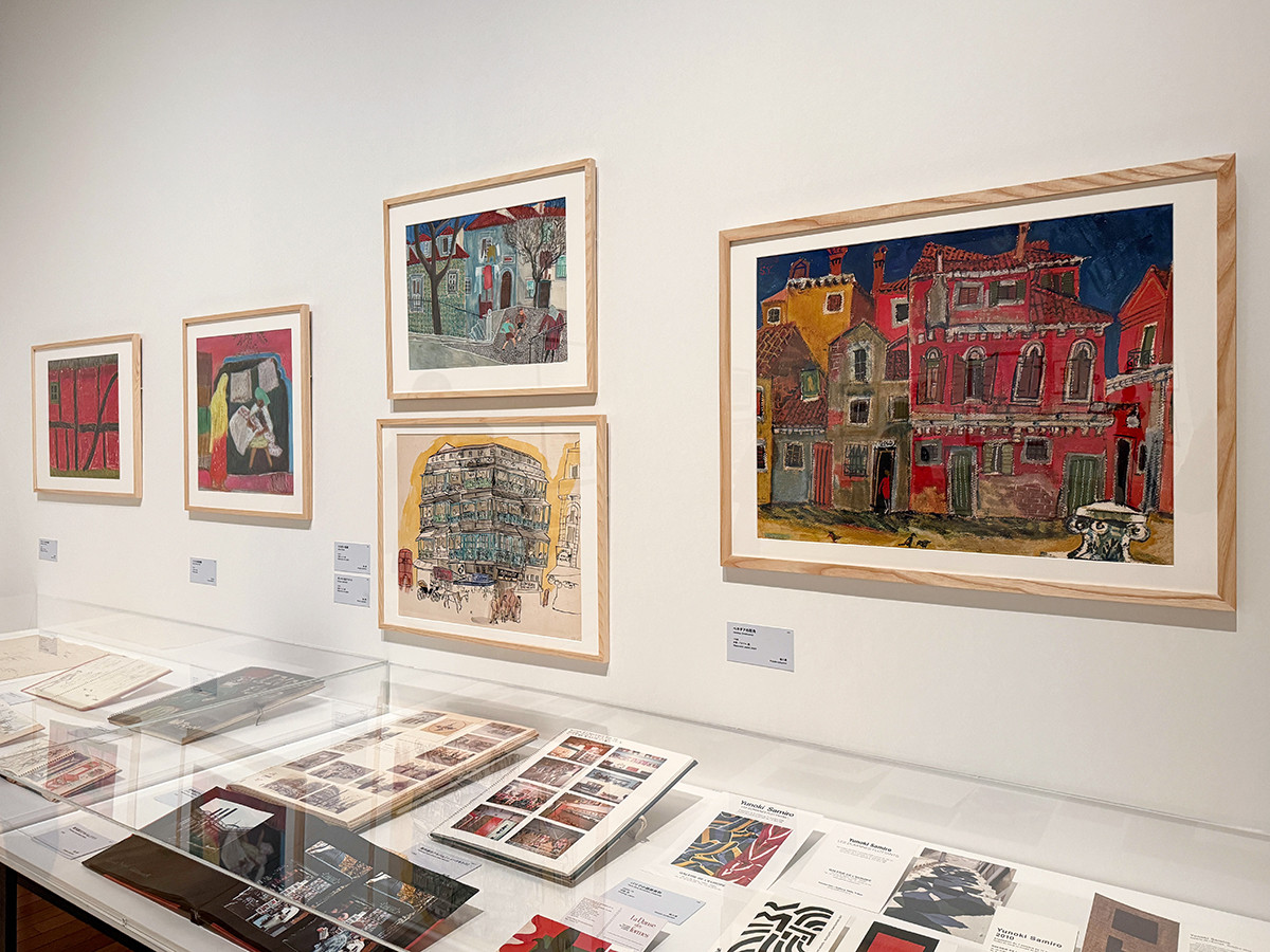 東京オペラシティ アートギャラリー「柚木沙弥郎 永遠のいま」会場より　3章「旅の歓び」　世界