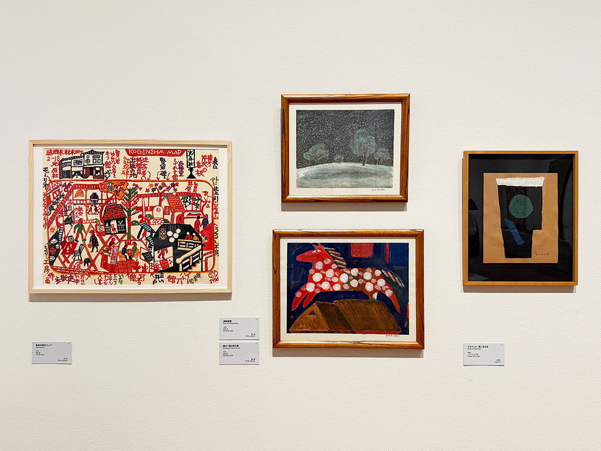 東京オペラシティ アートギャラリー「柚木沙弥郎 永遠のいま」会場より　3章「旅の歓び」　岩手