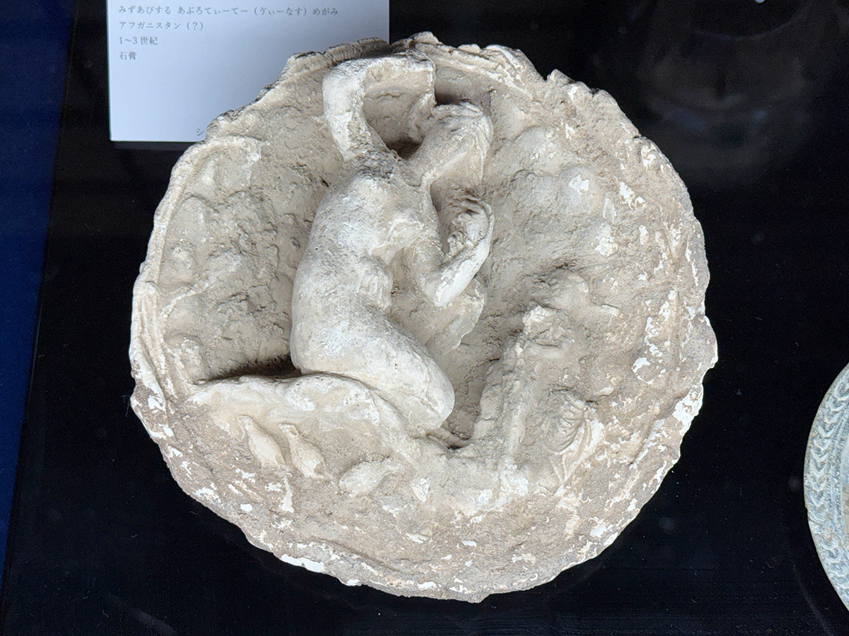 浜名梱包輸送 シルクロード・ミュージアム「シルクロードのコイン美術とその周辺」会場より 《水浴するアプロディーテー(ヴィーナス)女神》アフガニスタン(?) 1〜3世紀