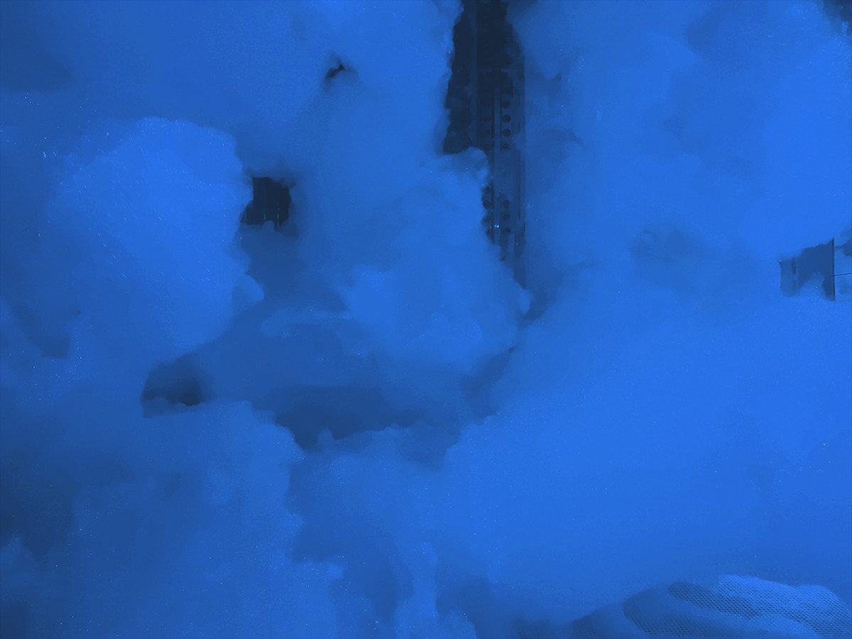 チームラボ バイオヴォルテックス 京都」会場より　質量も形もない彫刻