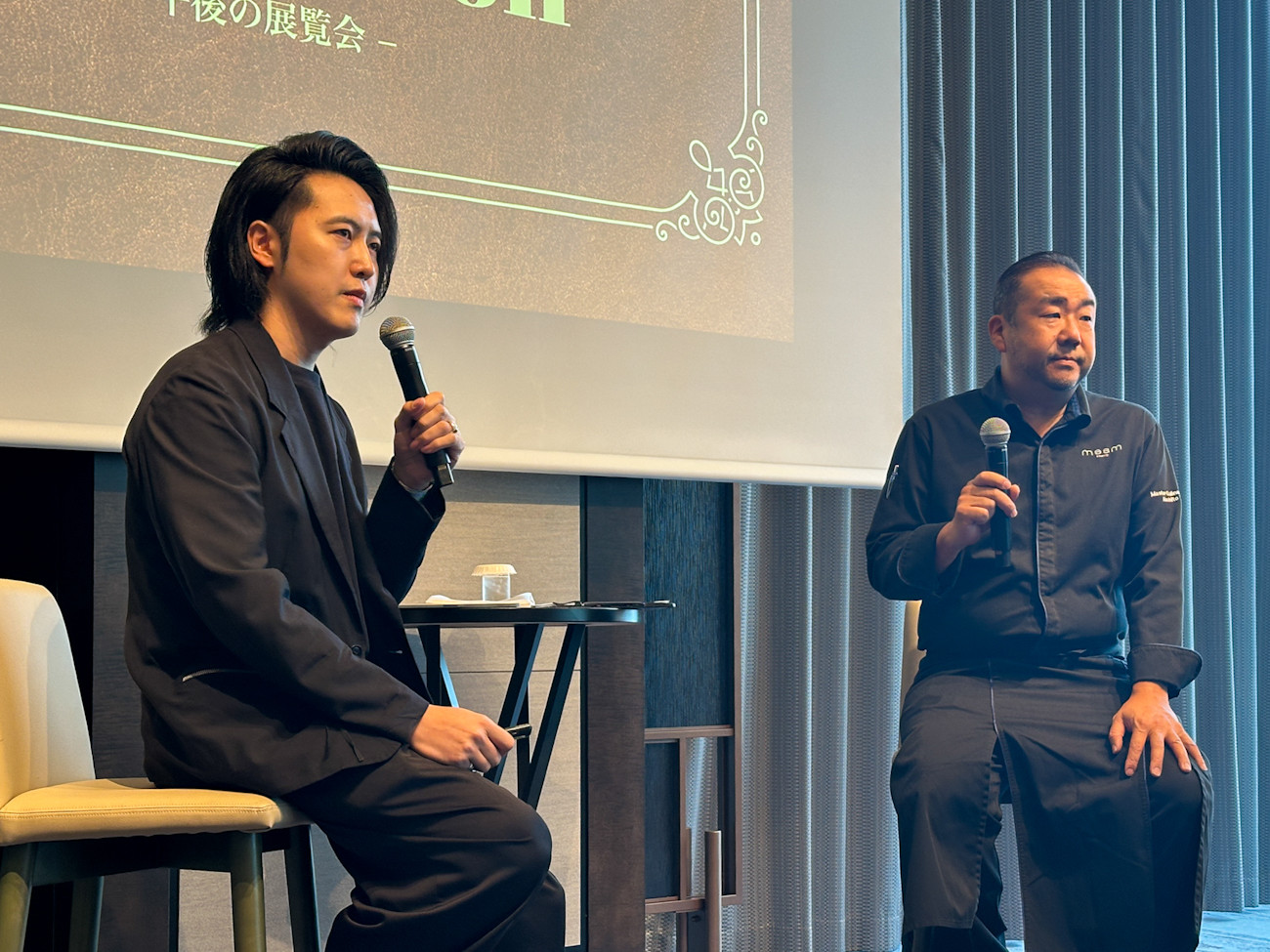 メズム東京　右から）クリエイティブディレクター 小泉堅太郎、マスターキュリナリーアーティスト 養父直人
