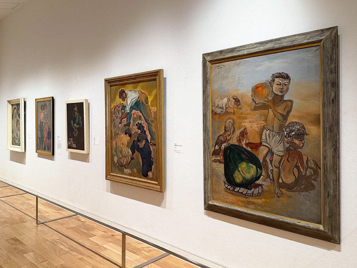 板橋区立美術館「戦後80年 戦争と子どもたち」会場より 第5章「再建の表象」