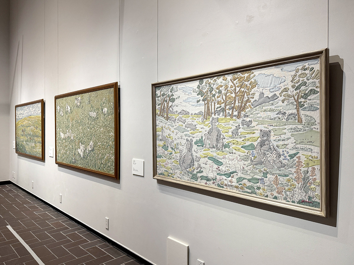 東京都美術館「刺繍―針がすくいだす世界」会場より　尾上雅野