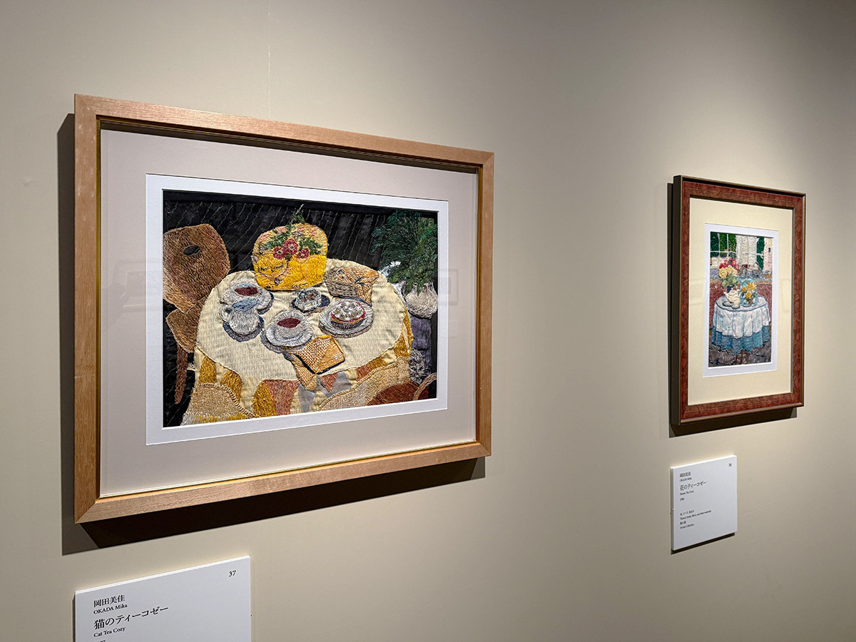 東京都美術館「刺繍―針がすくいだす世界」会場より　岡田美佳